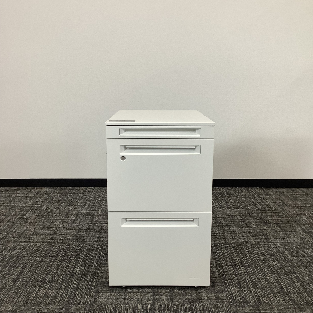 ワゴンオカムラ3段ホワイト2