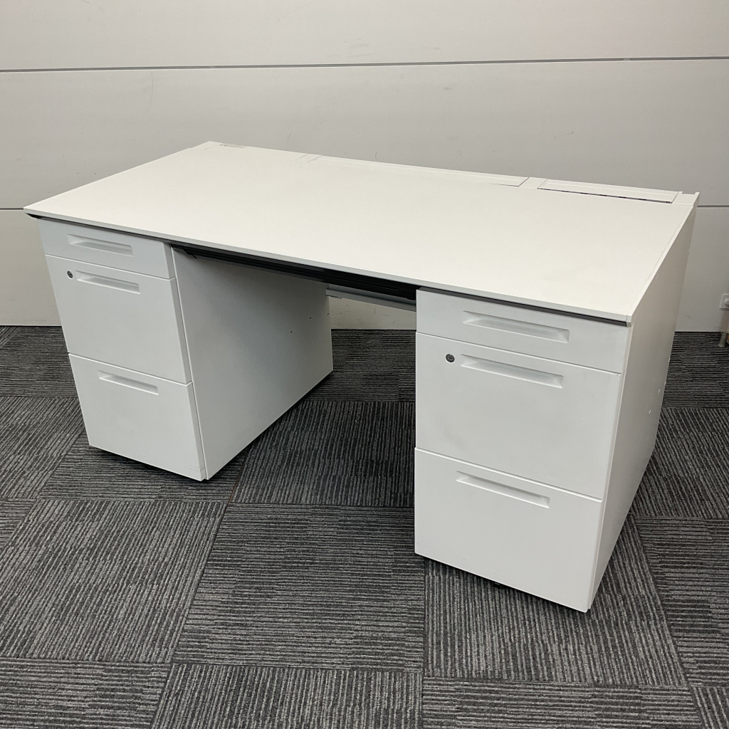 両袖デスクイトーキ CRZ ホワイト1