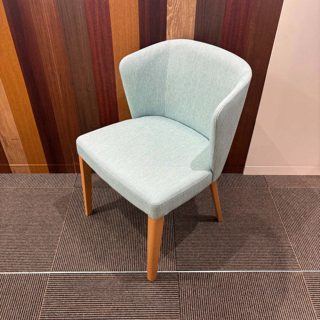 エレガントチェアZENON 布張りﾗｲﾄﾌﾞﾙｰ1