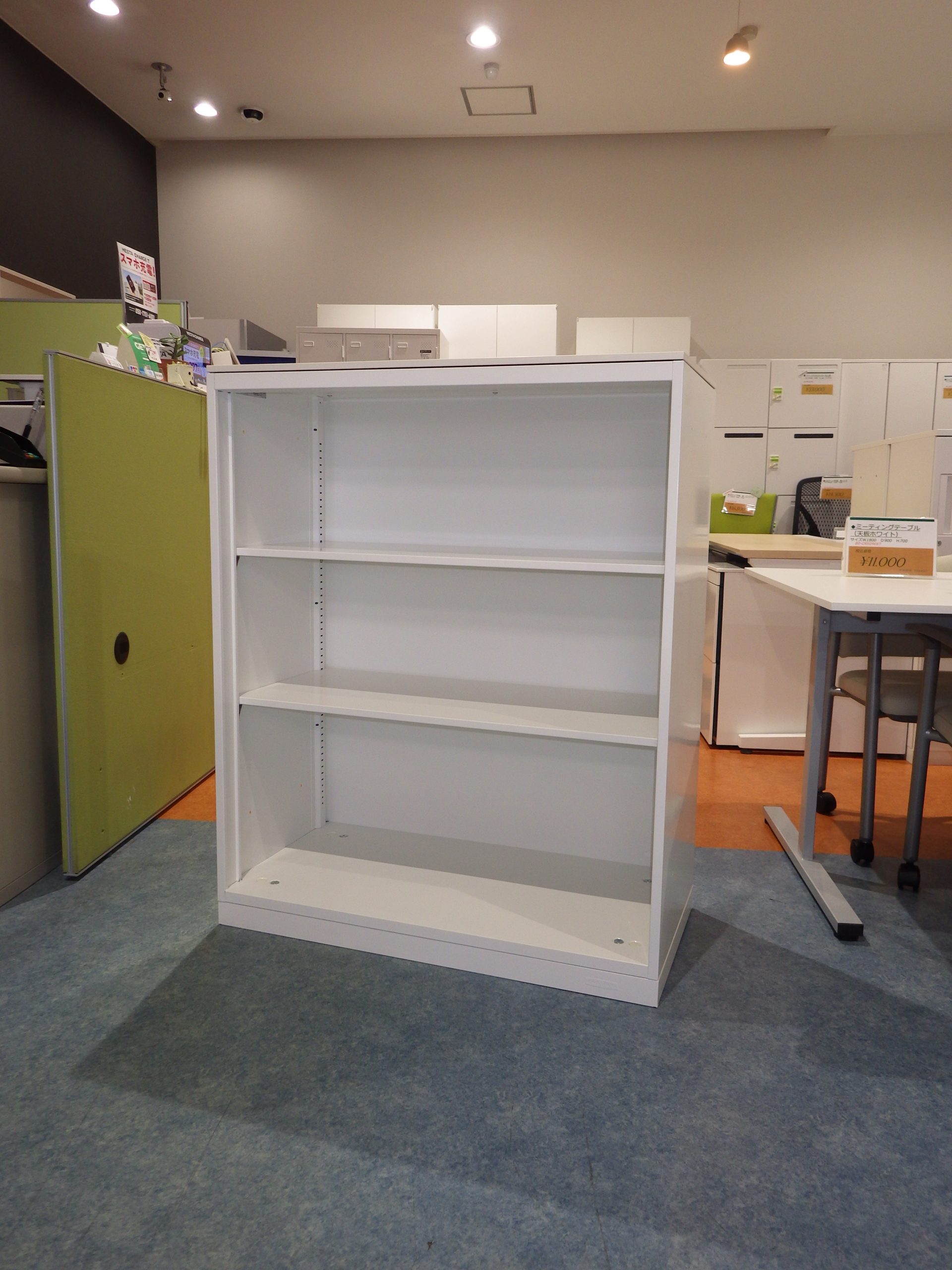 オープン書庫天板付W900 オカムラ レクトライン ホワイト8