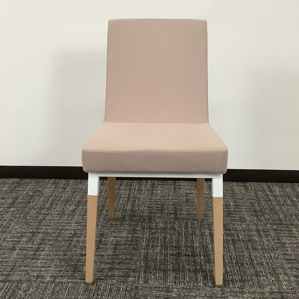 オフィスチェア 応接チェア 相合家具 リムカWD ピンク 木製椅子2