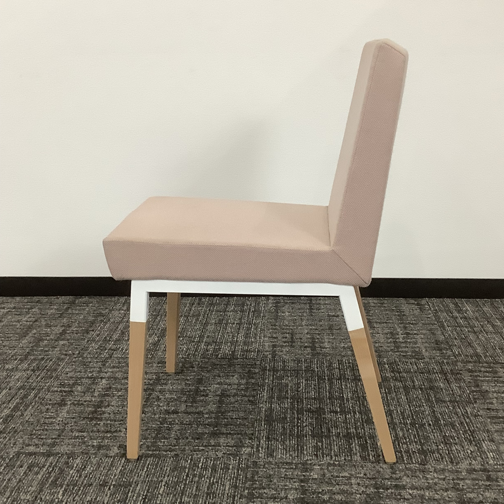 オフィスチェア 応接チェア 相合家具 リムカWD ピンク 木製椅子5