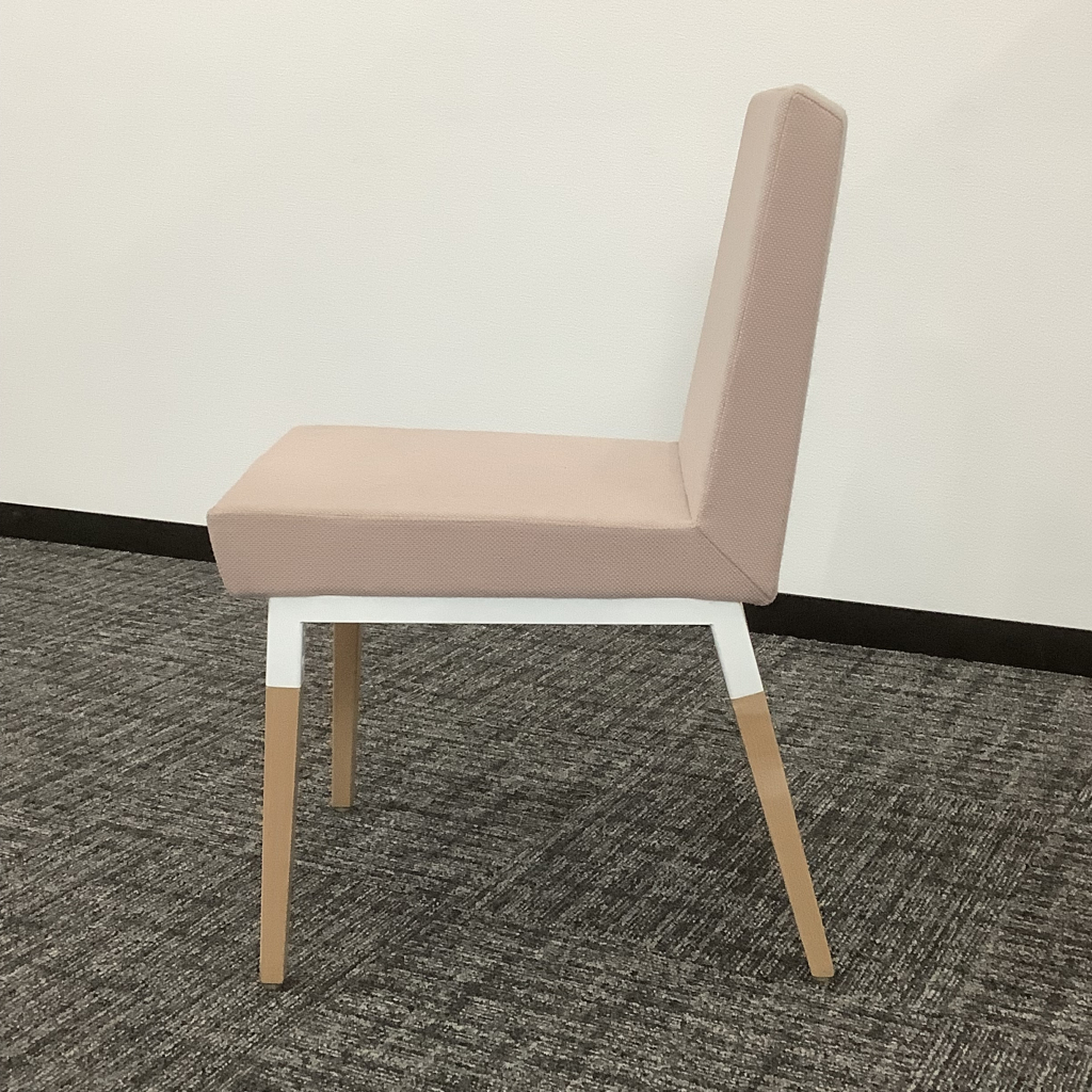 オフィスチェア 応接チェア 相合家具 リムカWD ピンク 木製椅子6