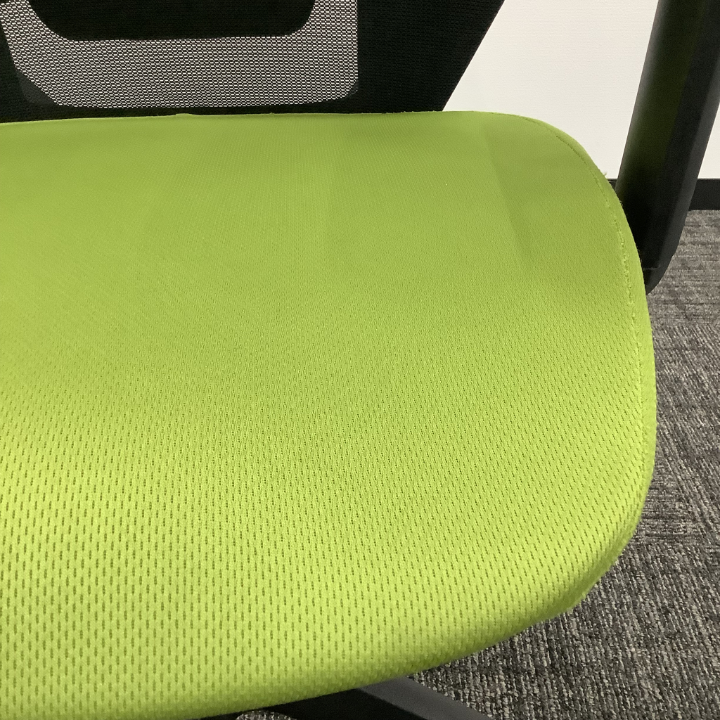 OAチェア(肘・ヘッドレスト付・座グリーン)8