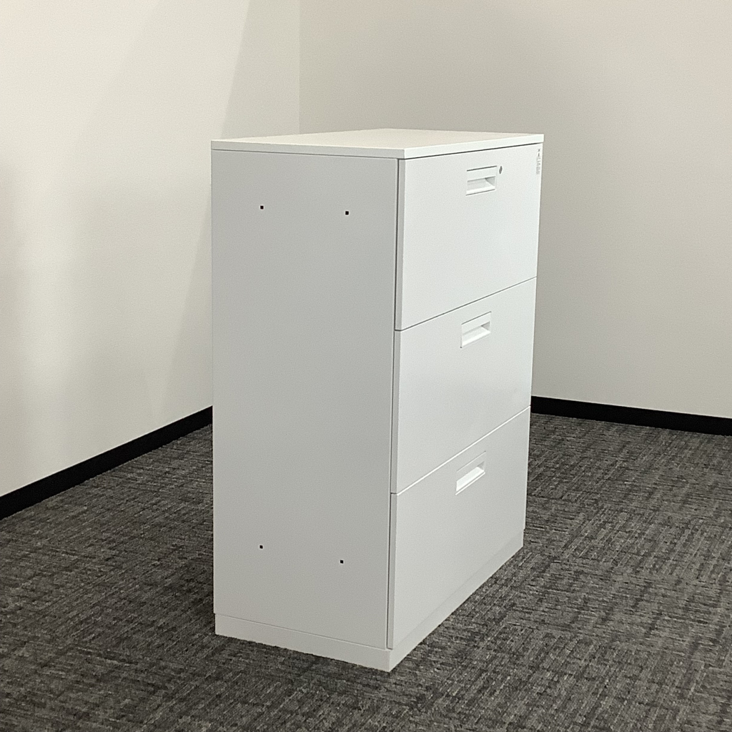 キャビネット3段ラテラル下置天板3