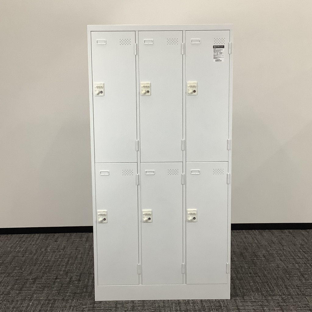 ロッカー6人用ダイヤル錠コクヨ ホワイト2