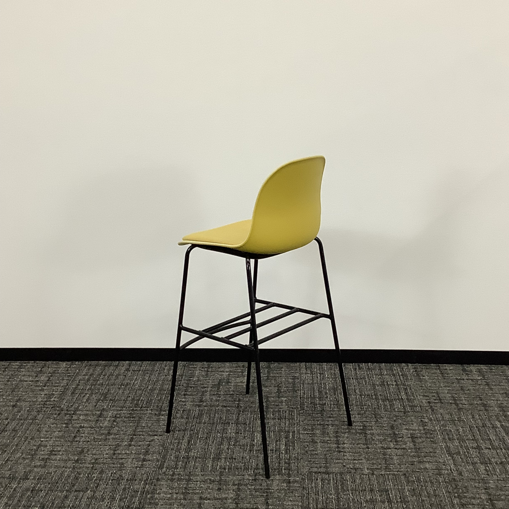 ハイチェア イエロー・脚ブラック5