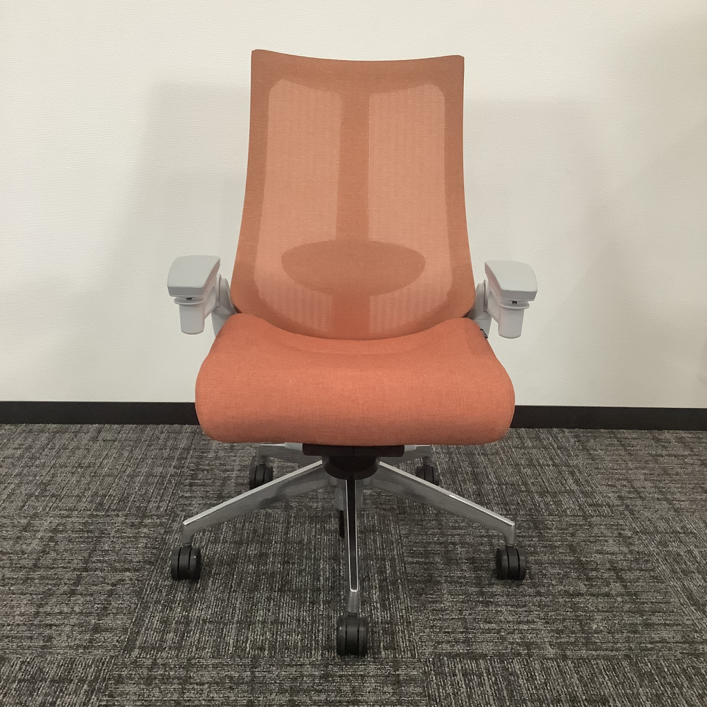 オフィスチェア肘付アクトシリーズ(オレンジ)2