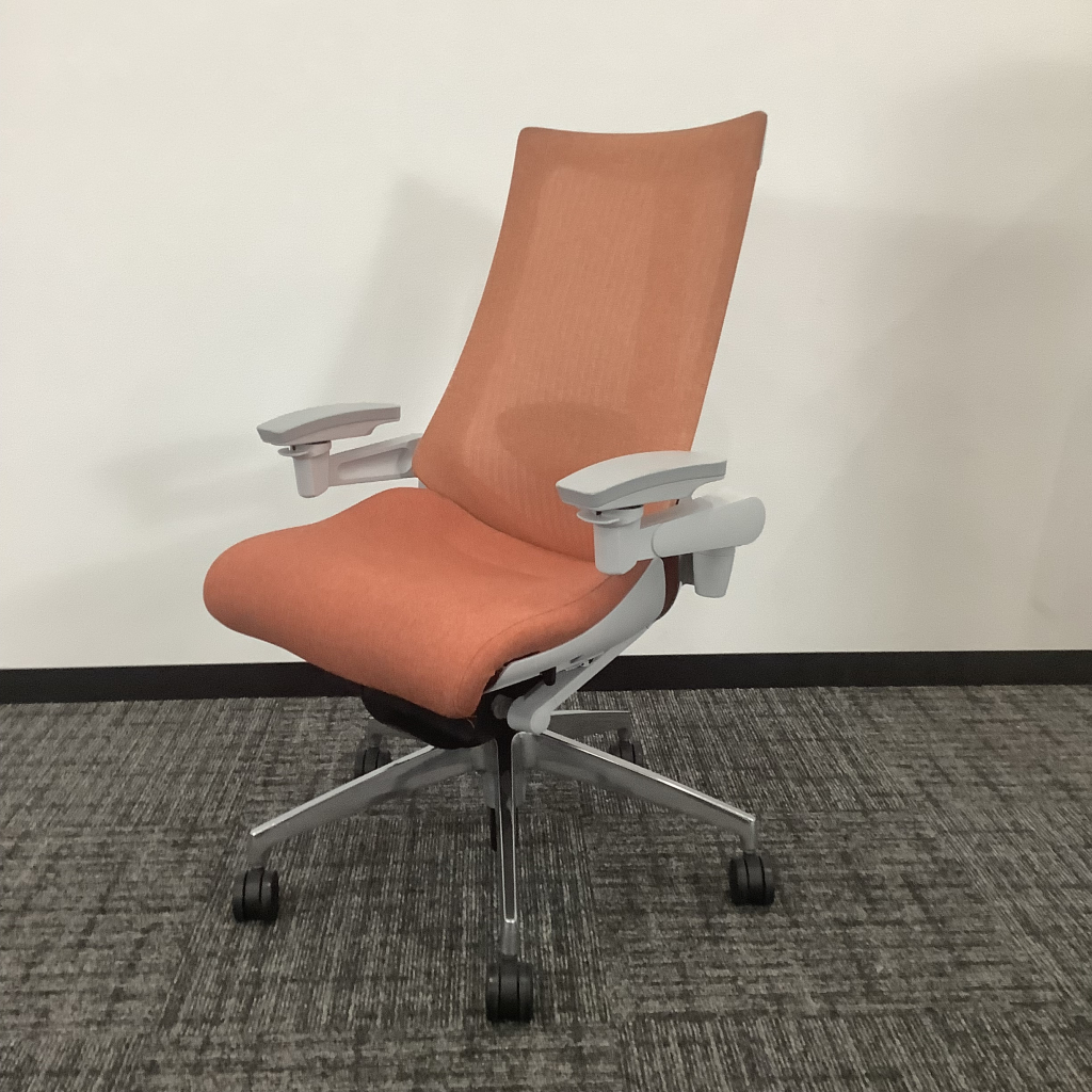 オフィスチェア肘付アクトシリーズ(オレンジ)3