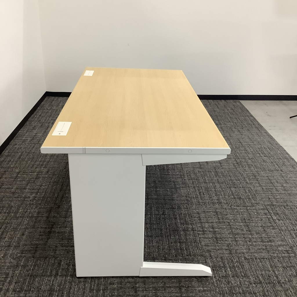 平デスク1600*800引出無 木目&ホワイト5