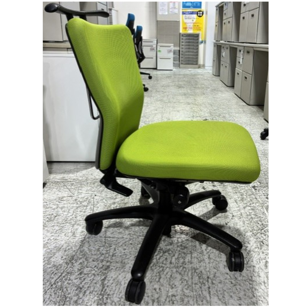 オフィスチェアカロッツァ肘無イエロー3