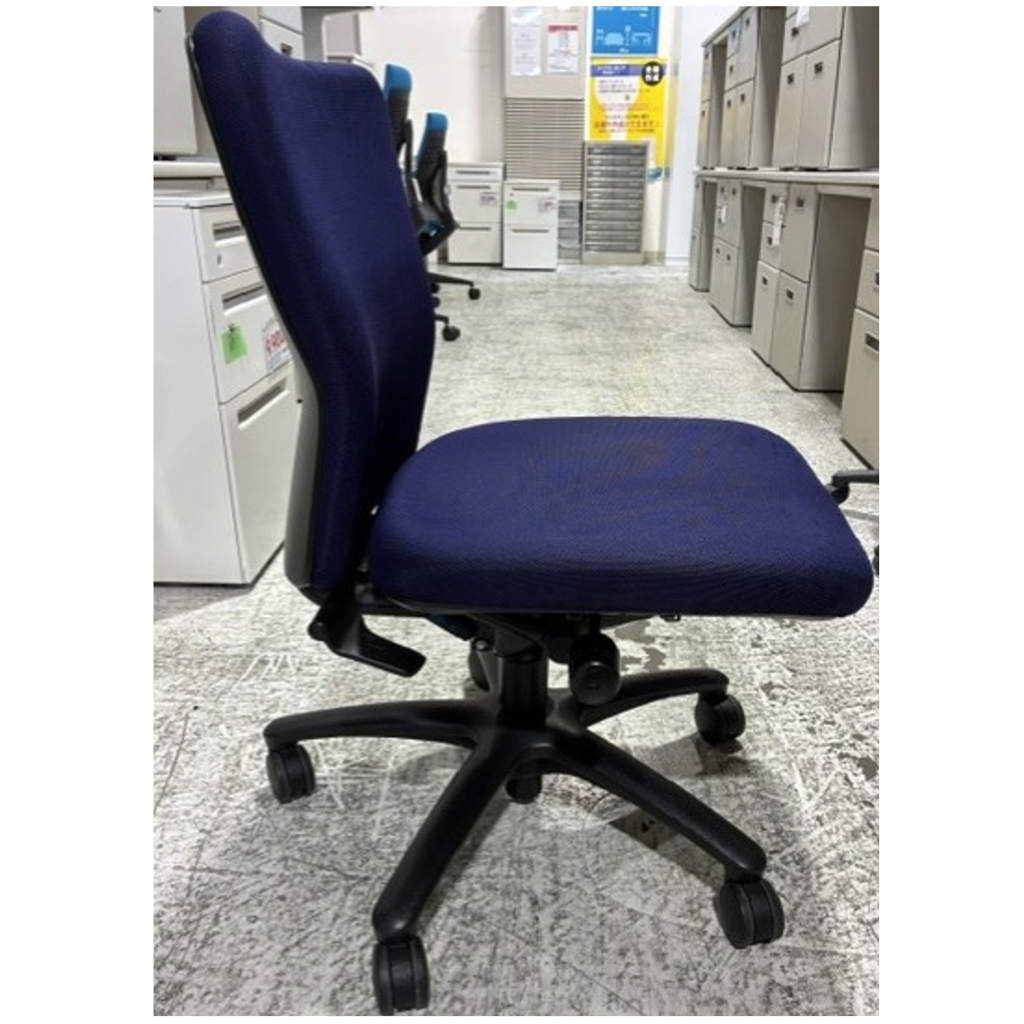 オフィスチェアカロッツァ肘無ネイビー3