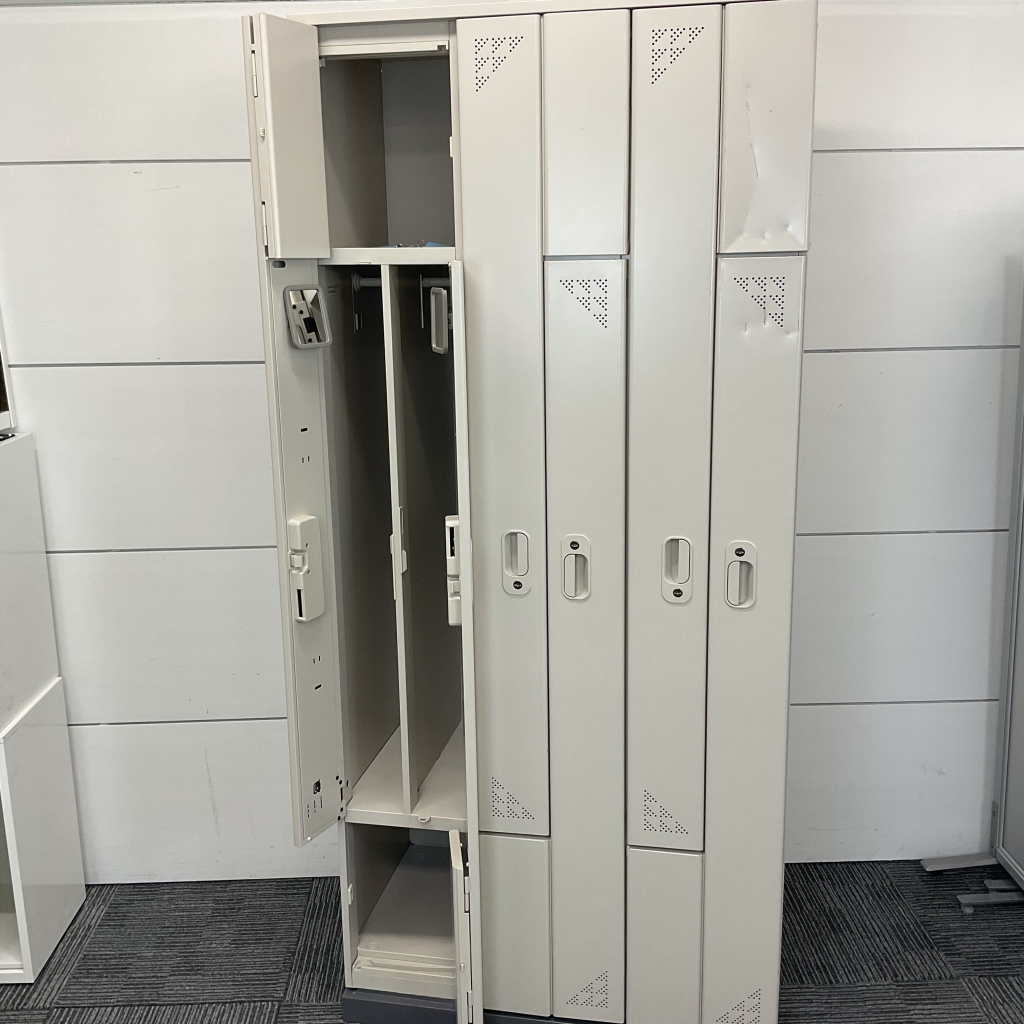 6人用ロッカースリム扉ニューグレー2