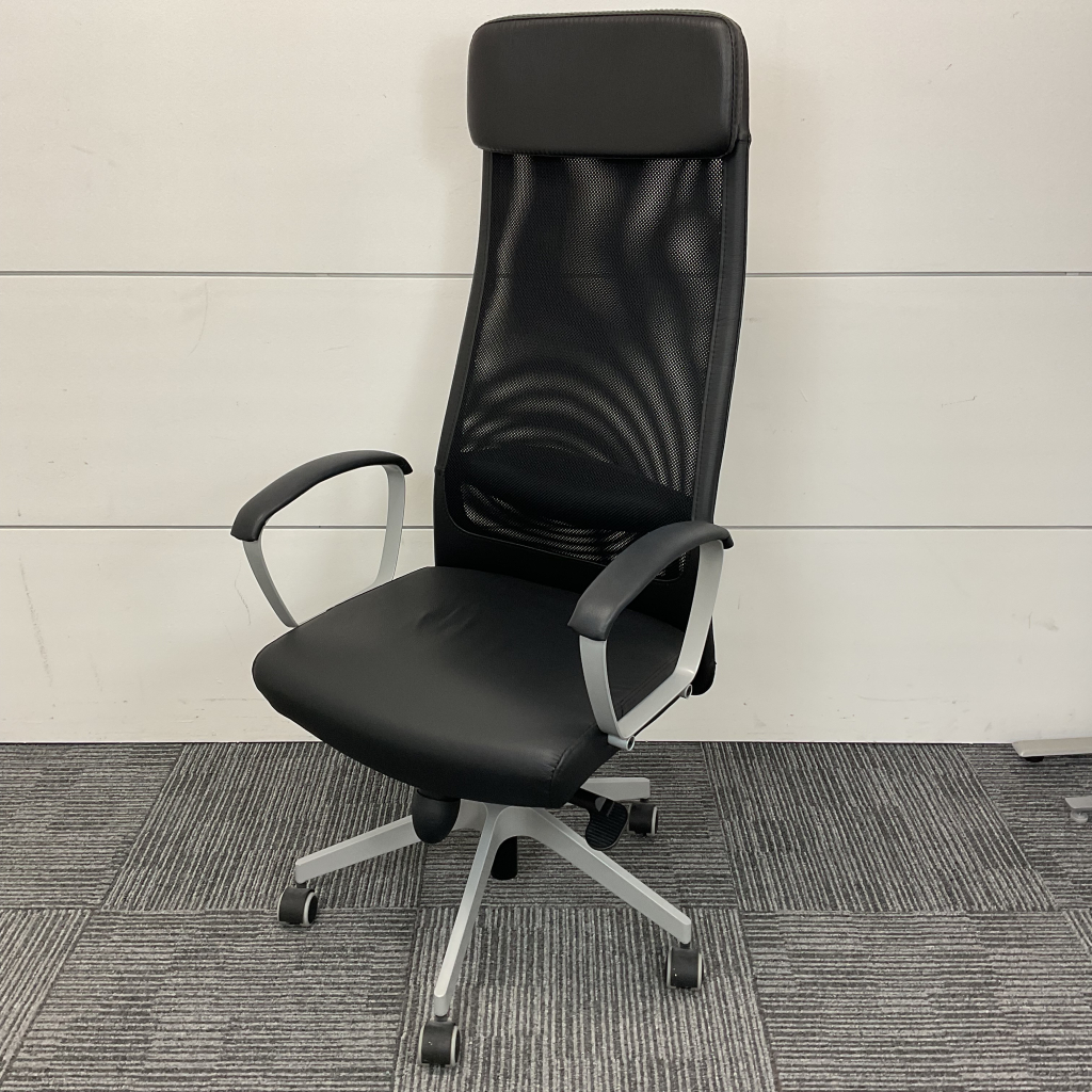 オフィスチェアハイバック ヘッドレスト付PUレザー1