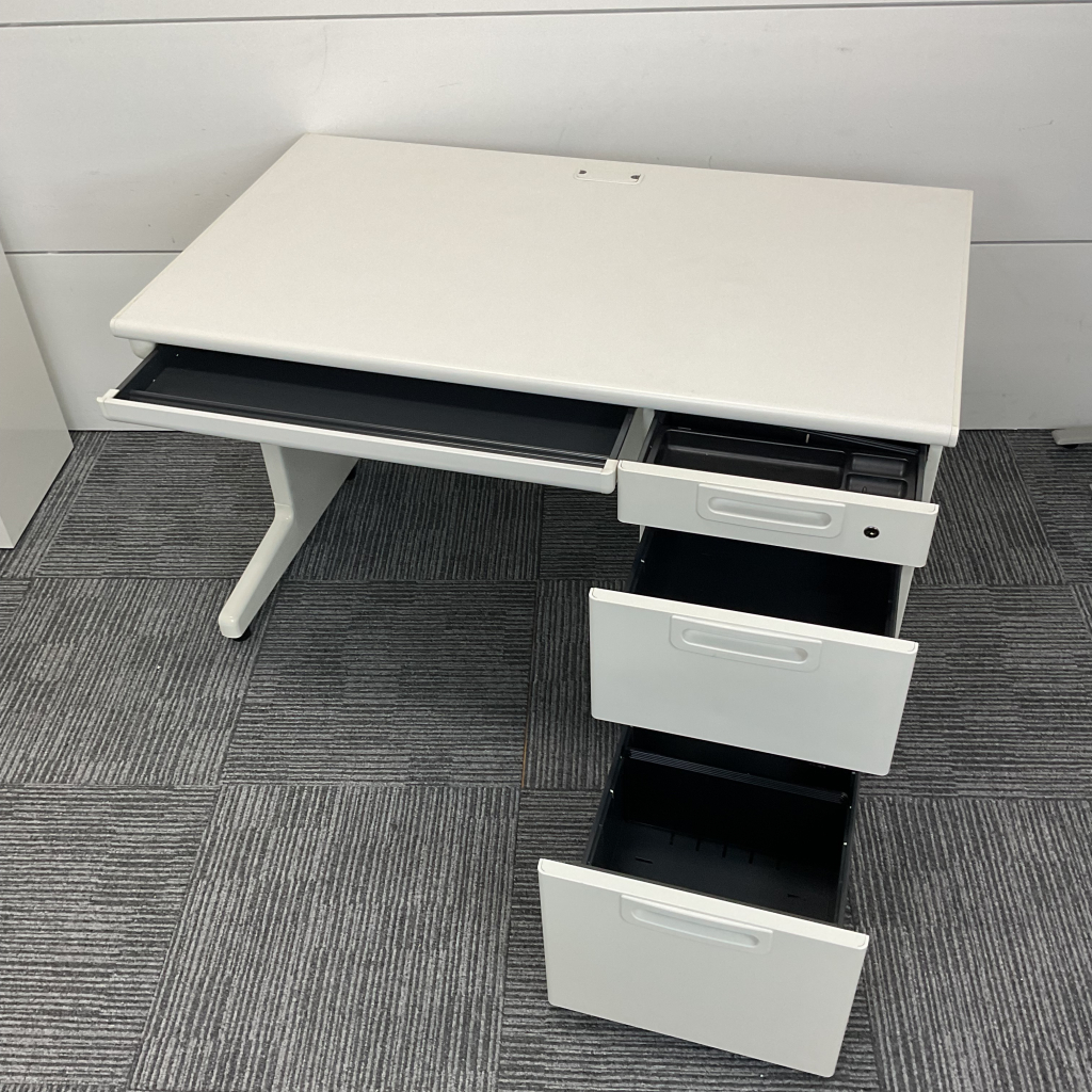 片袖デスクプラス LA ホワイト W12002
