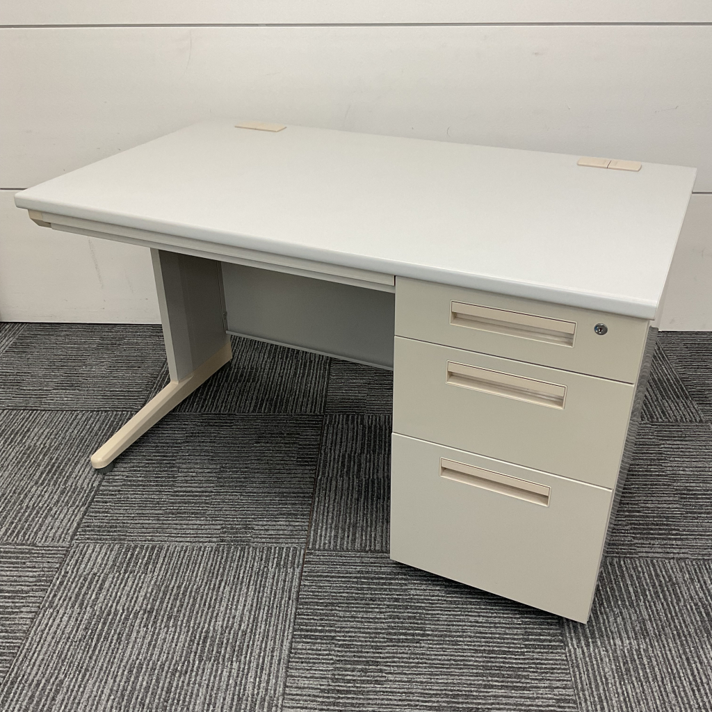 オフィスデスク片袖机 W1200 ニューグレー1