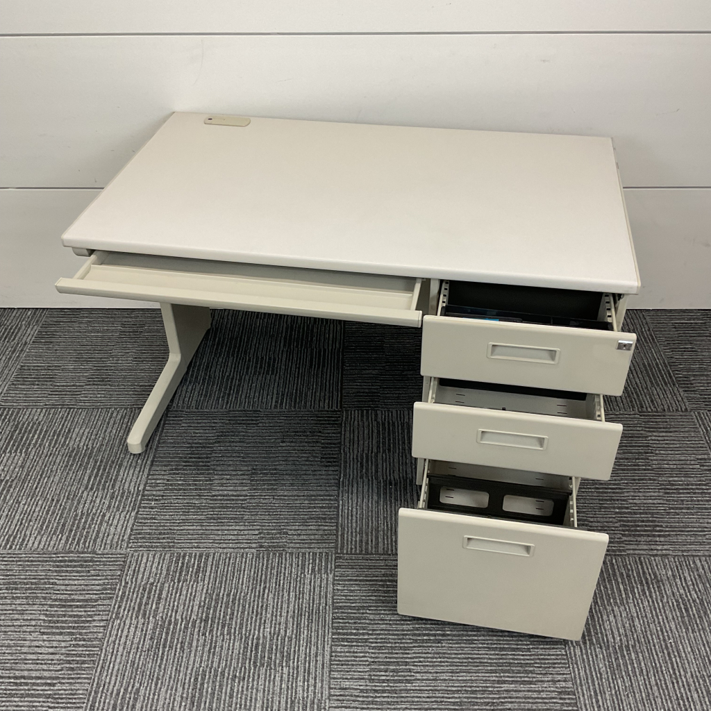 オフィスデスク片袖机 W1200 TOYOニューグレー2