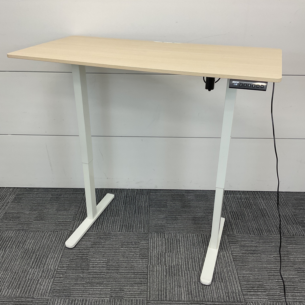 電動昇降デスク  W1200  木目調3
