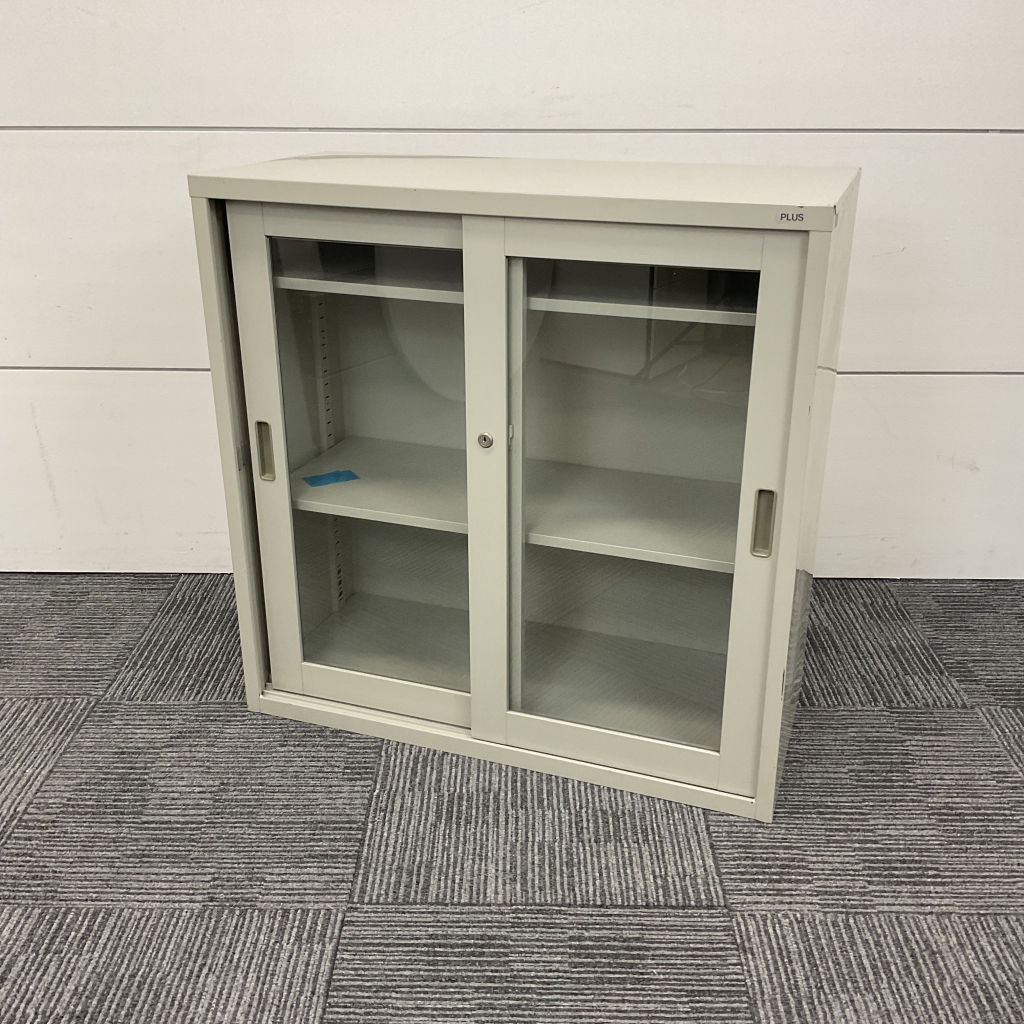 引違書庫 ガラス戸ニューグレー1