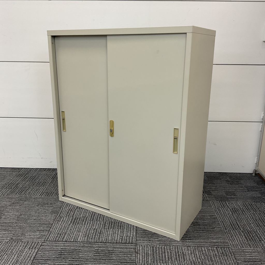 引違書庫 スチール戸H1120ニューグレー1