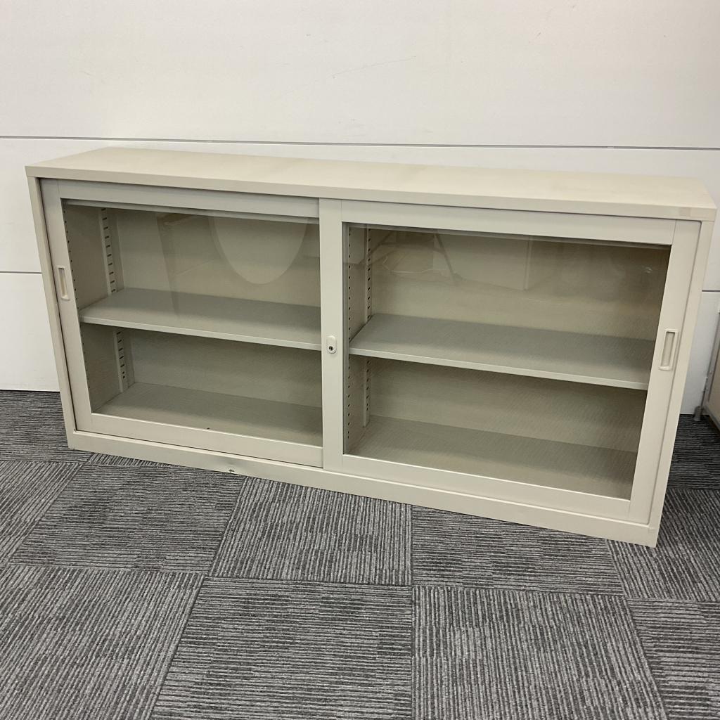 引違書庫ガラス戸W1760生興ニューグレー1