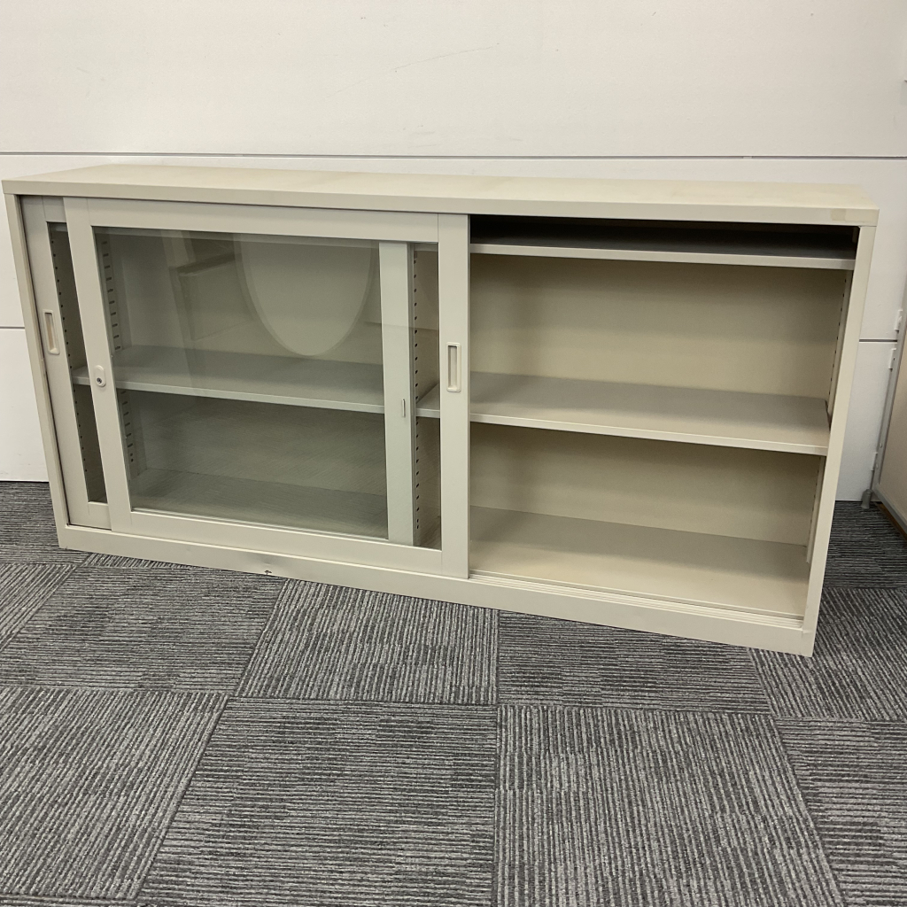 引違書庫ガラス戸W1760生興ニューグレー2