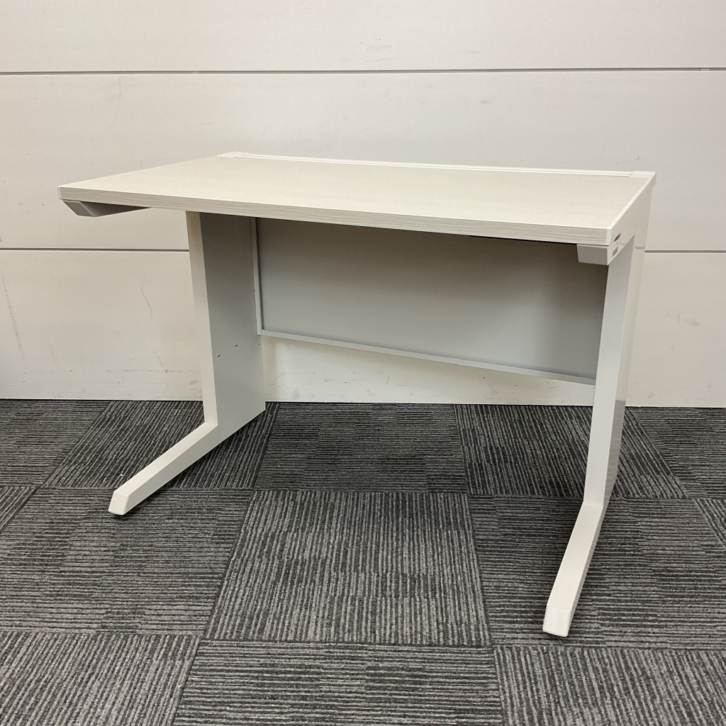 平デスクイトーキ W1000 ホワイト木目1