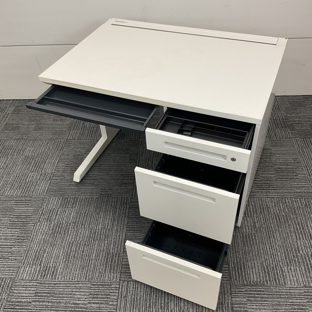 片袖デスク  TOYOSTEEL ホワイト W10002