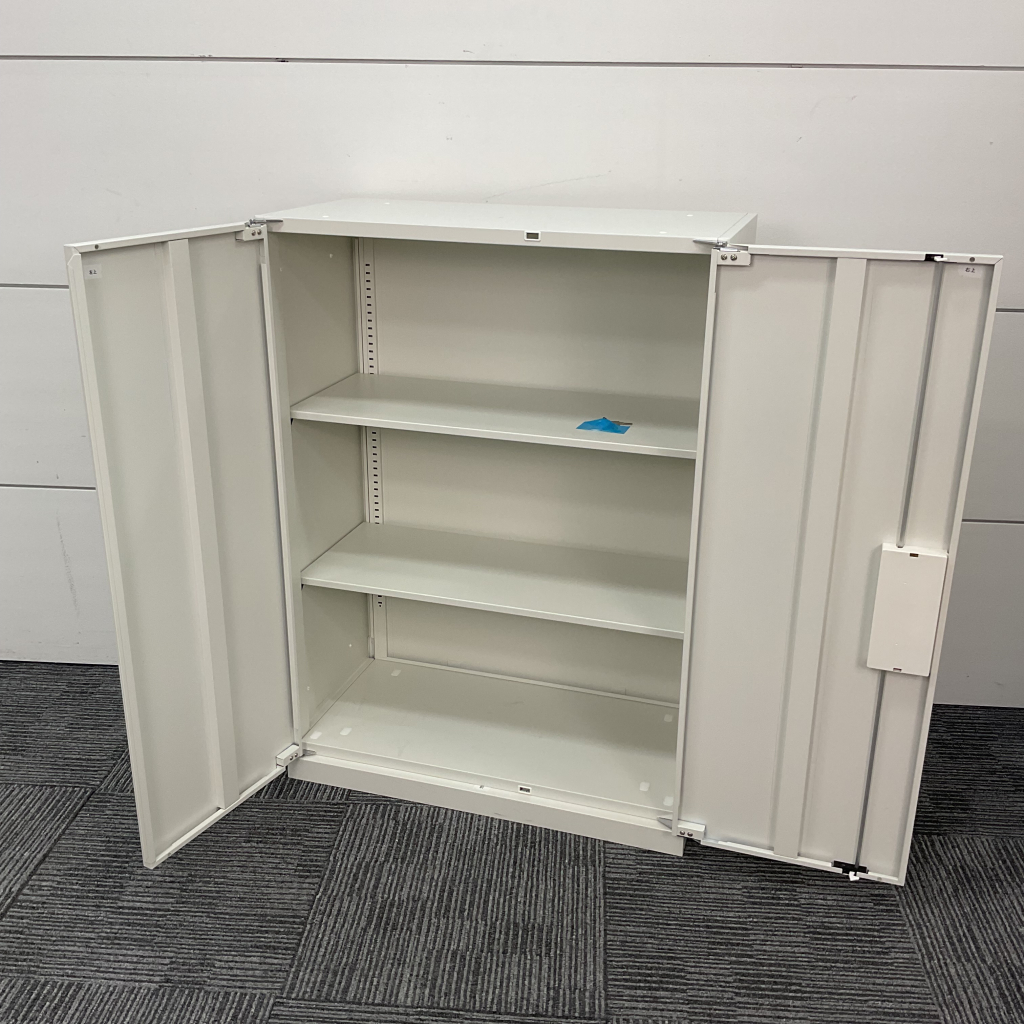 両開書庫 W800 ホワイト2