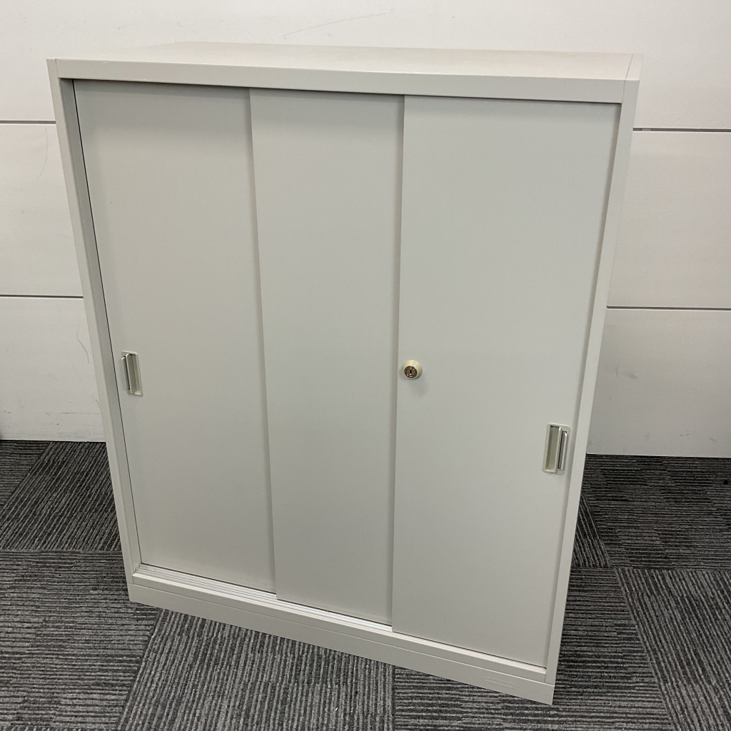 引違書庫3枚扉ニューグレー オカムラ1