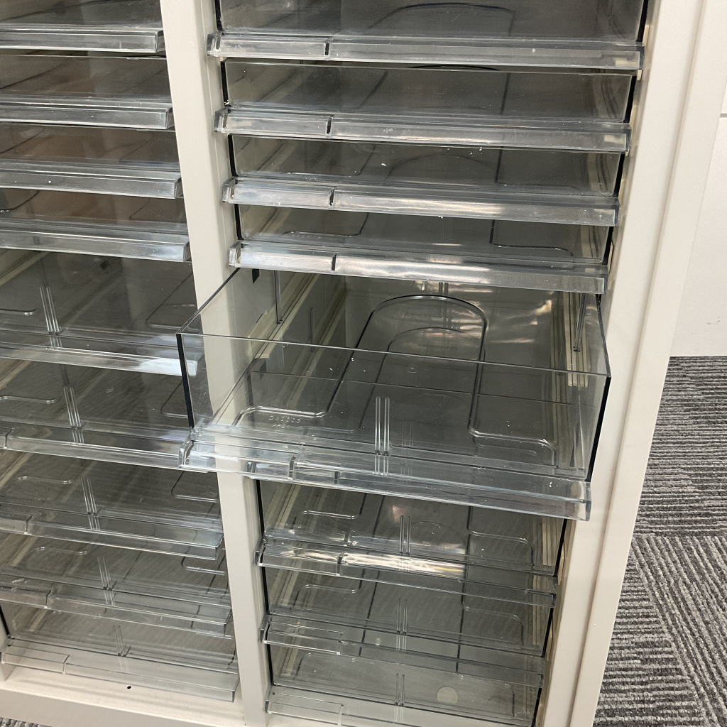 ペーパーケース3列浅11段深5段ニューグレー3