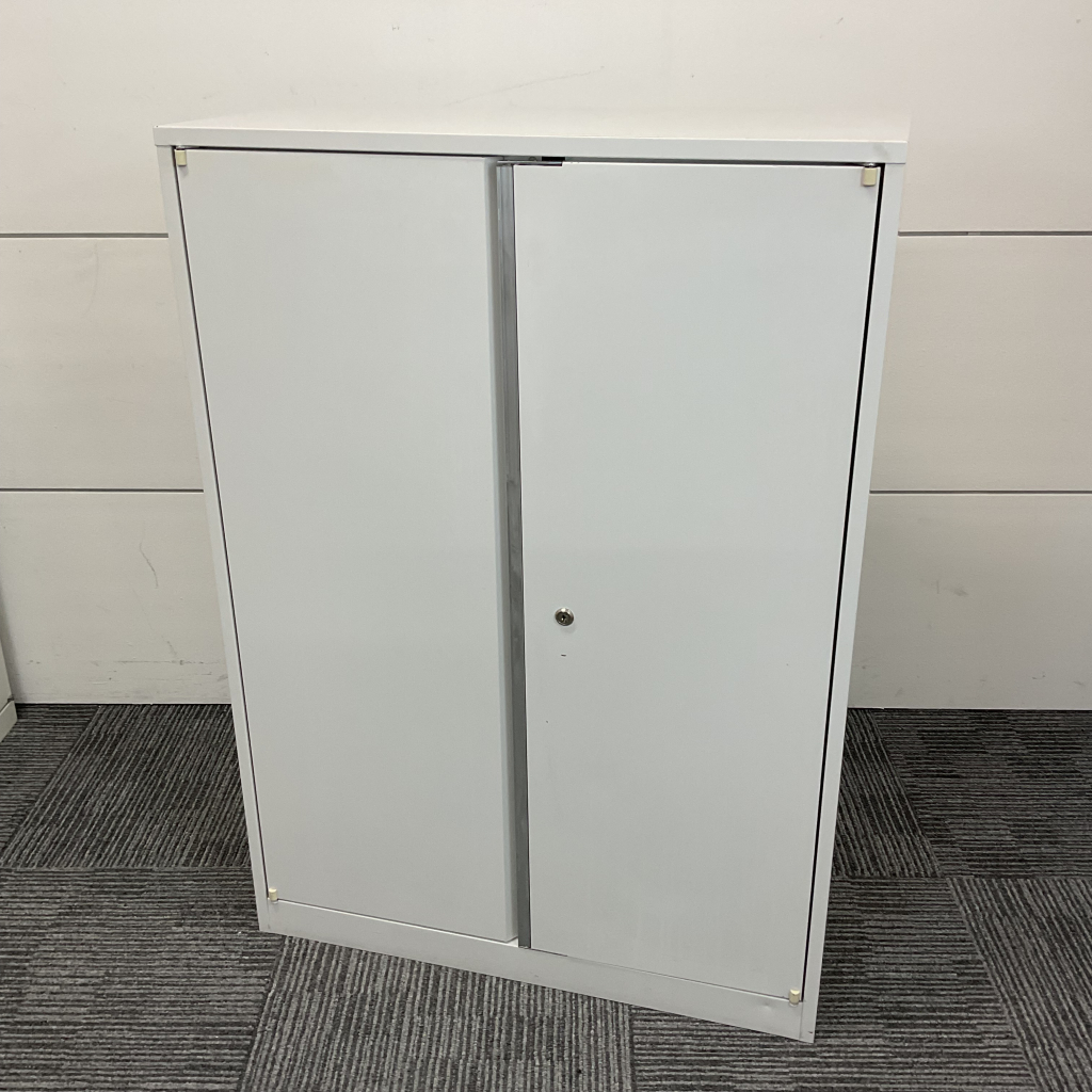 両開き書庫プラス W800 H1120 ホワイ1