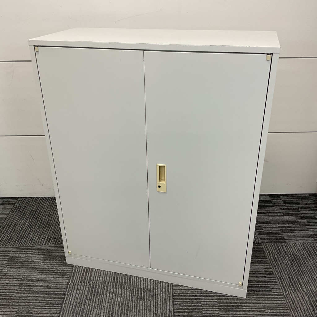 両開き書庫 W900 H1100 ホワイト1