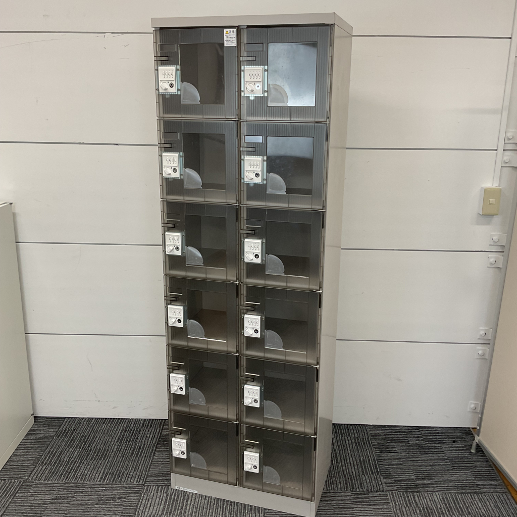 貴重品ロッカー12人用スケルトンダイヤル錠イトーキ1