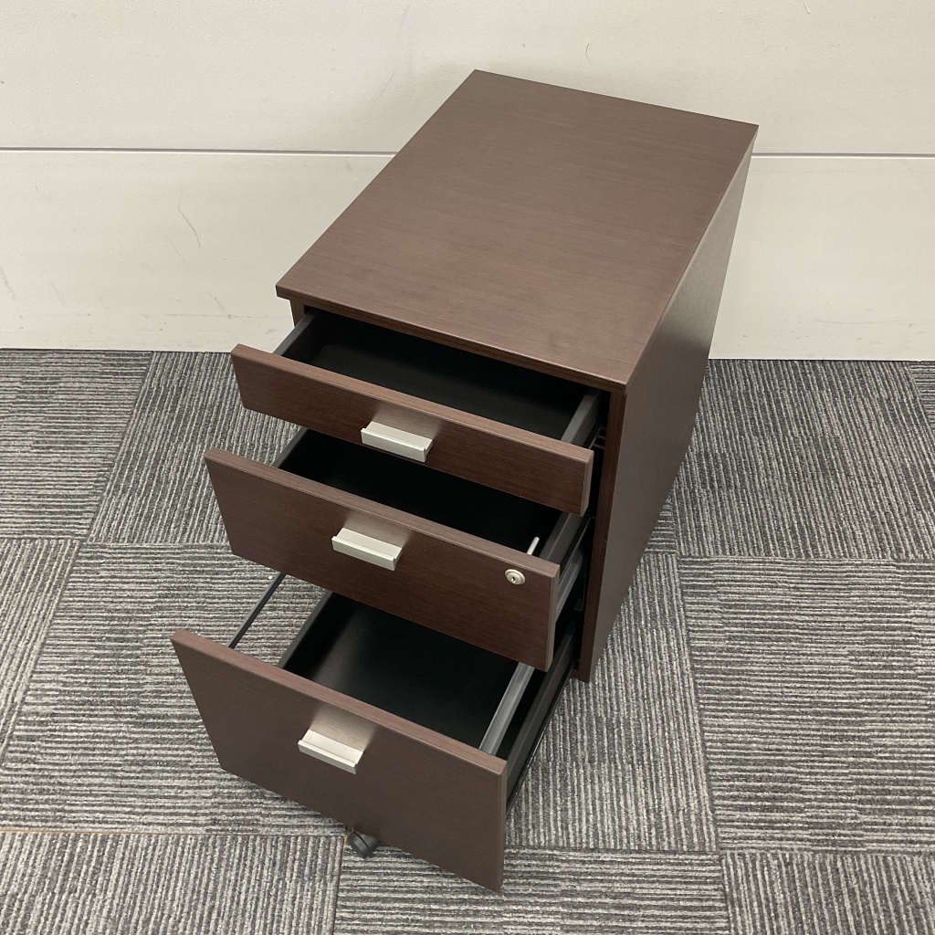 インワゴン3段 木製 ブラウン2