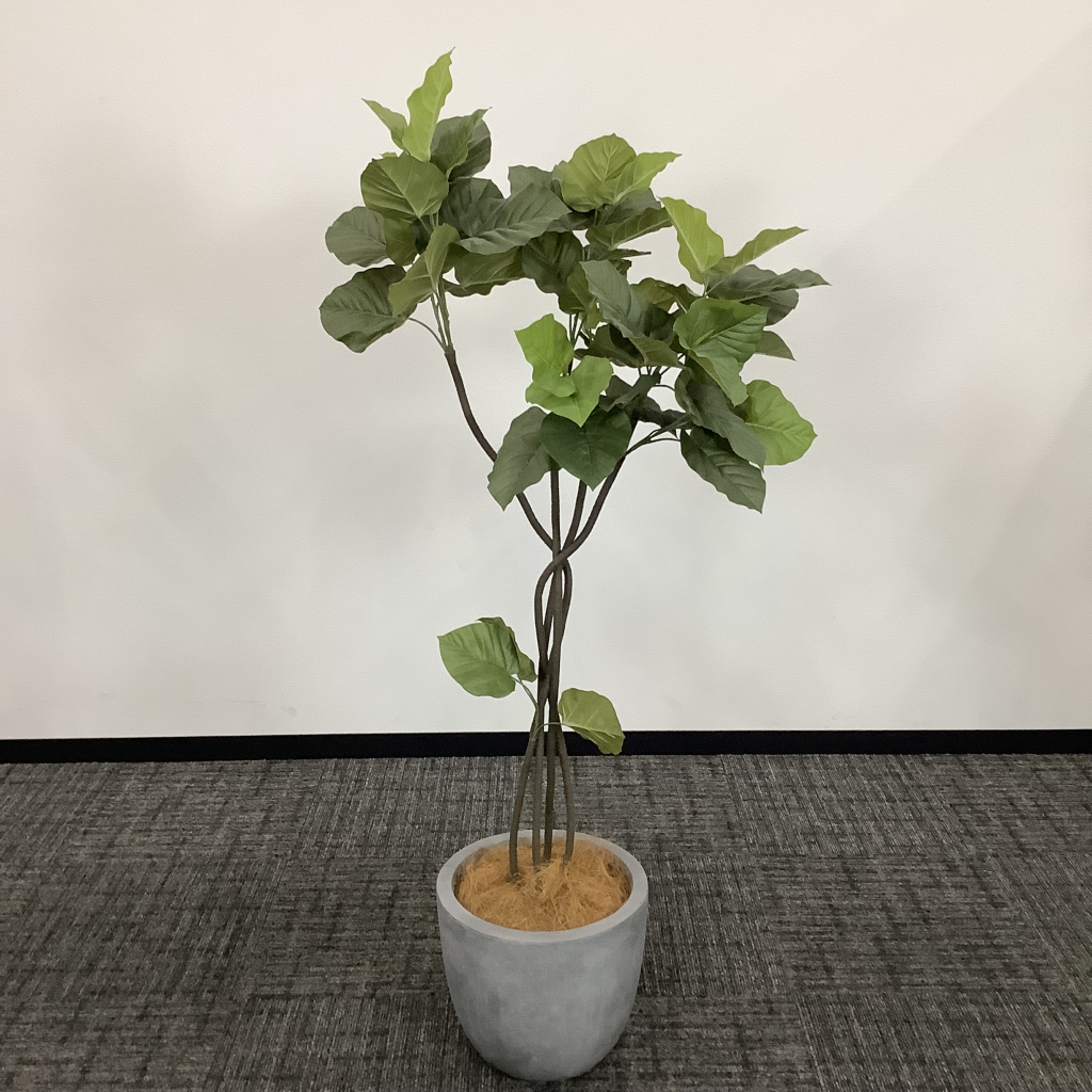 人工植栽 大 ライトグレー鉢3