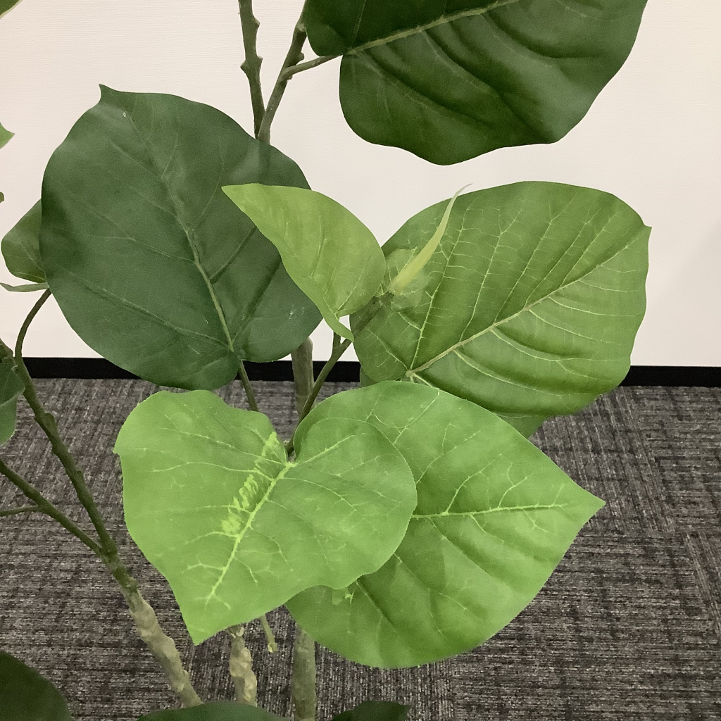 人工植栽 大 白ストライプ鉢5