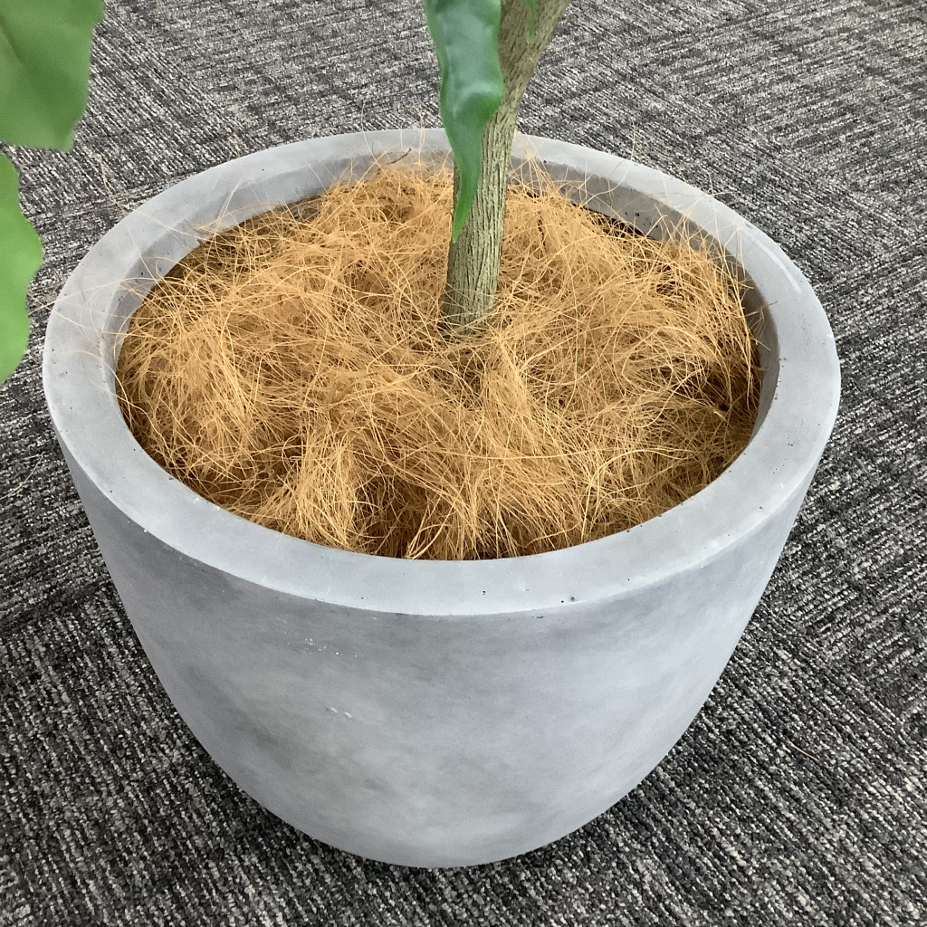 人工植栽 大 ライトグレー鉢 細葉5