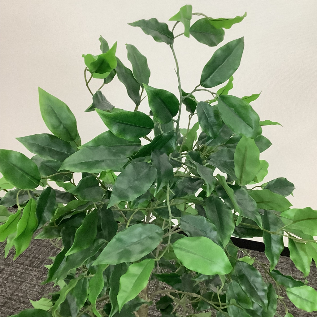 人工植栽 大 ライトグレー鉢 細葉6